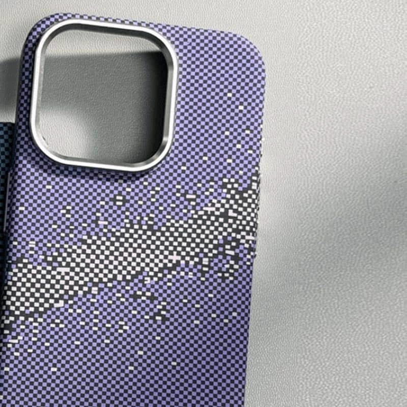 Пластиковая накладка Kevlar из Magnetic Safe для Apple iPhone 14 (6.1") – Purple. Фото 2 из 3