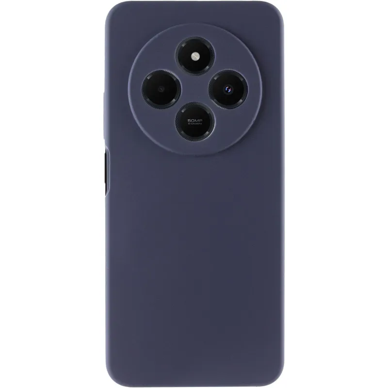 Чехол Silicone Case Lakshmi Premium з закритою камерою на Xiaomi Poco M7 – Темно-синий / Midnight blue. Фото 3 из 6
