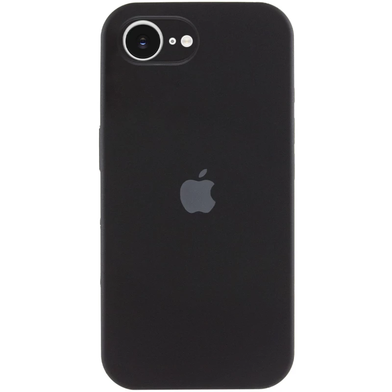 Чехол Silicone Case с защитой камеры для Apple iPhone 17e (6.1") – Черный / Black. Фото 1 из 4
