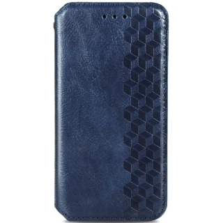 Чехол книжка GETMAN Cubic для Xiaomi Redmi Note 9 5G / Note 9T — Синий