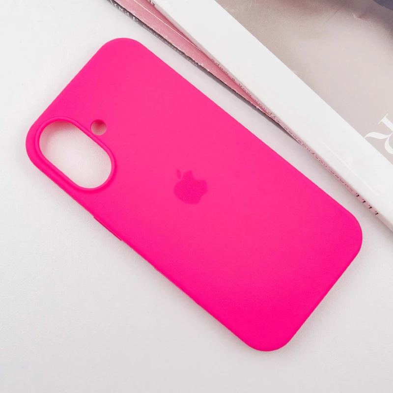 Чохол Silicone Case з закритим низом на Apple iPhone 16 – Рожевий / Barbie pink. Фото 2 з 7