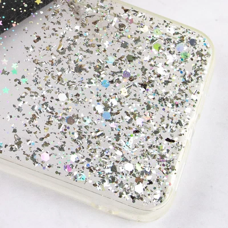 Чохол з блискітками та захистом камери на Xiaomi Redmi 12 – Прозорий. Фото 3 з 9