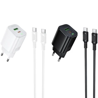 МЗП Borofone BAS83A Star PD20W+QC3.0 (1USB-A/1C) + кабель Type-C to Type-C фото 1 з 1