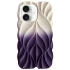 Силиконовый чехол Leaf для Apple iPhone 16 – White / Purple. Фото 1 из 1