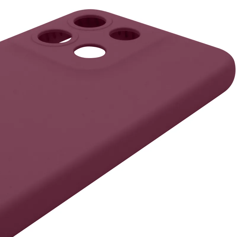 Чехол Silicone Case Lakshmi Premium з закритою камерою на Motorola Moto G15 4G – Бордовый / Plum. Фото 5 из 6