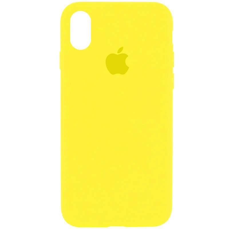 

Чехол Silicone Case с закрытым низом для Apple iPhone XR (6.1") (Желтый / Neon Yellow), Жовтий / neon yellow