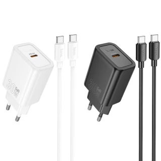 МЗП Hoco N62 Gentle PD30W (1USB-C) + кабель Type-C to Type-C фото 1 з 1