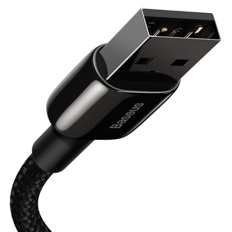 Дата кабель Baseus Tungsten Gold USB to Lightning Cable 2.4A (1m) (CALWJ-0) – Black. Фото 5 з 6