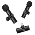 Петличний бездротовий мікрофон Borofone BFK16A Winner dual-mic Type-C – Black. Фото 8 з 13