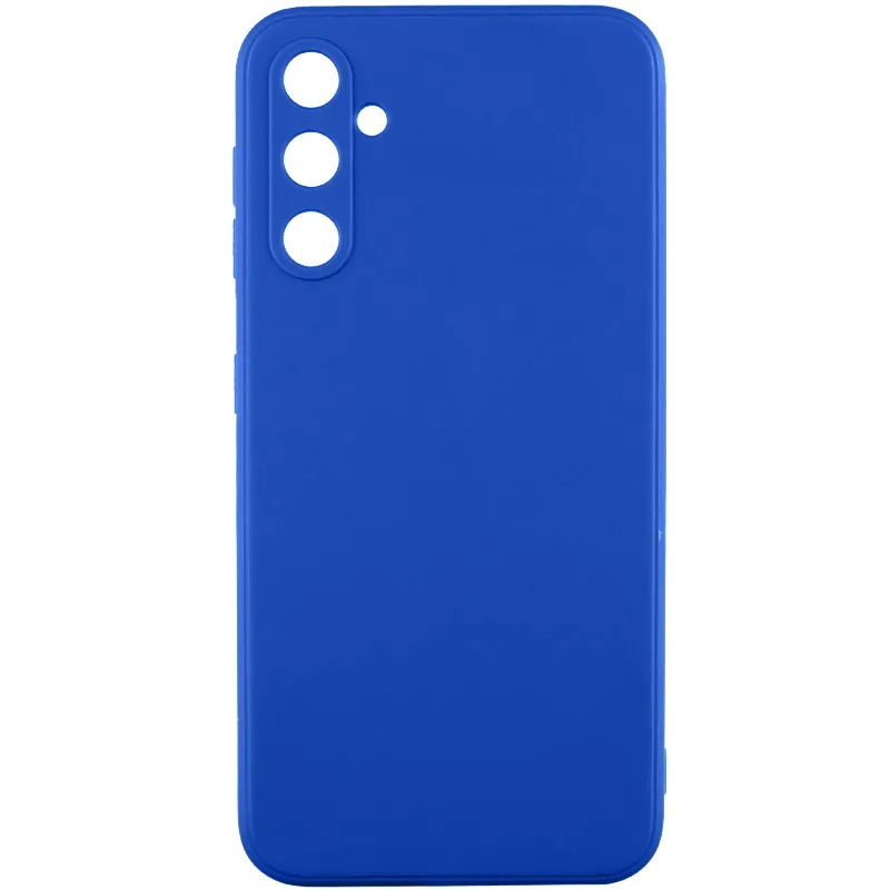 Цветной силиконовый чехол с защитой камеры для Samsung Galaxy A56 5G – Синий / Dark Blue. Фото 1 из 4