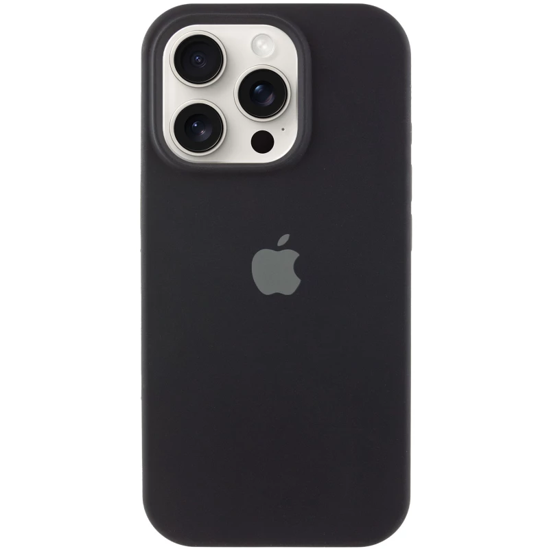 Чохол Silicone Case з закритим низом на Apple iPhone 14 Pro Max (6.7") – Чорний / Black. Фото 3 з 14