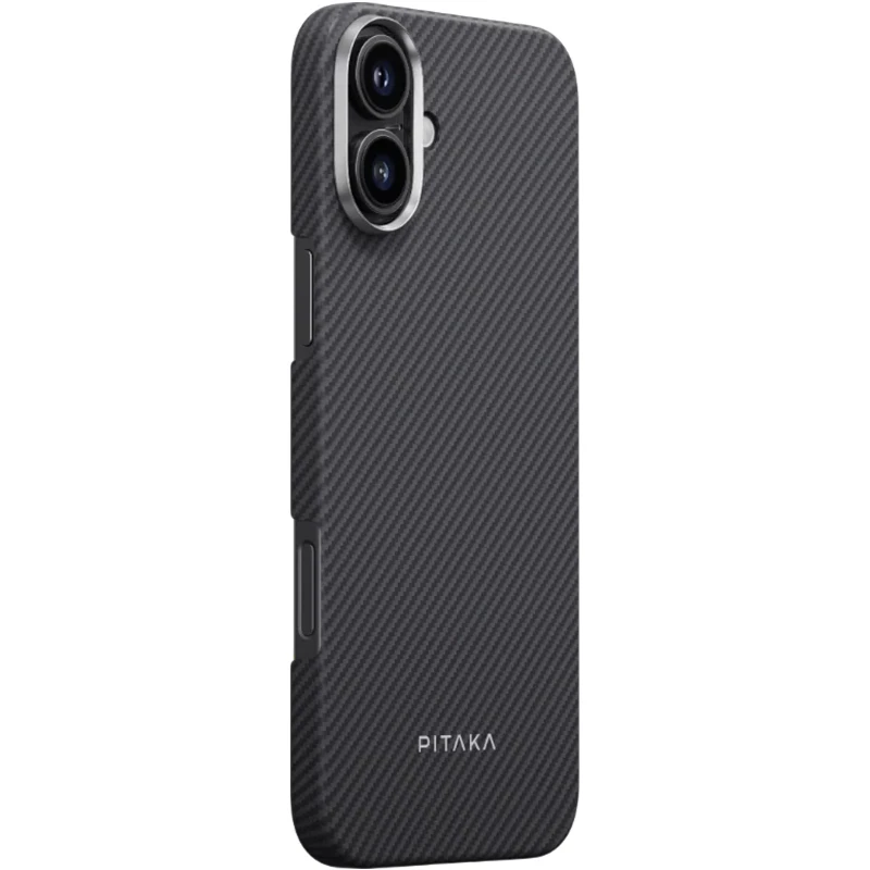 Чехол PC PITAKA with MagSafe для Apple iPhone 16 – Black / Grey. Фото 1 з 2