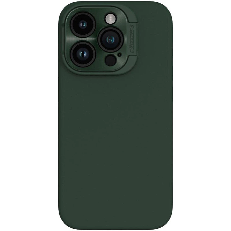 Чохол Nillkin Silicone LensWing Magnetic з закритою камерою на Apple iPhone 15 Pro (6.1") – Зелений / Green. Фото 1 з 4