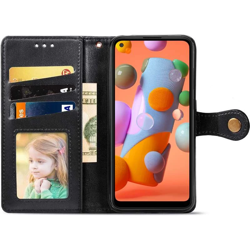 Чохол-книжка GETMAN галант на Samsung Galaxy A11 – Чорний. Фото 2 з 4