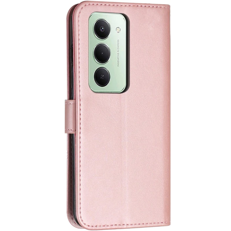 Кожаный чехол-книжка Jet Cover для Xiaomi Redmi 15 (EU) – Rose Gold. Фото 4 из 6