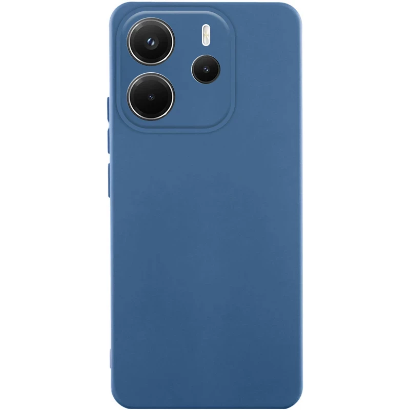 Чохол Silicone Case Lakshmi Plus з закритою камерою на Xiaomi Redmi Note 14 4G (Int. version) – Синій / Navy blue. Фото 1 з 1