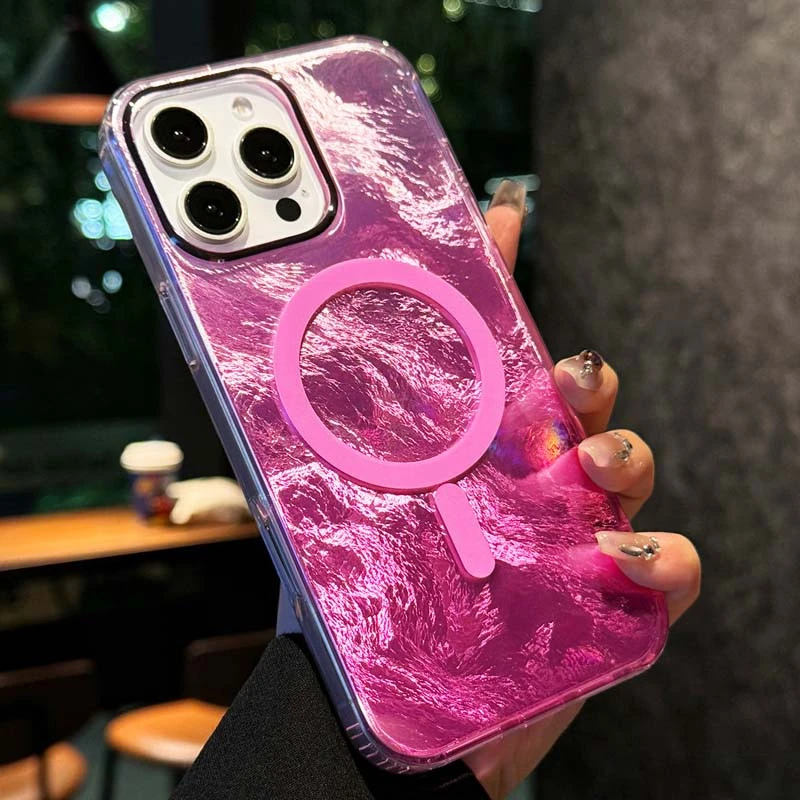 Силіконовий чохол Shiny Mountain (MagFit) для Apple iPhone 17 (6.3") – Pink. Фото 3 з 3