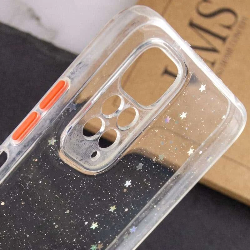 Чехол с блестками и защитой камеры для Xiaomi Redmi Note 11 Pro 4G/5G – Прозрачный. Фото 8 из 8