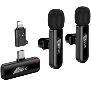 Петличний бездротовий мікрофон Hoco L20A Mini Voice (Lightning/Type-C) 60 mAh фото 1 з 1