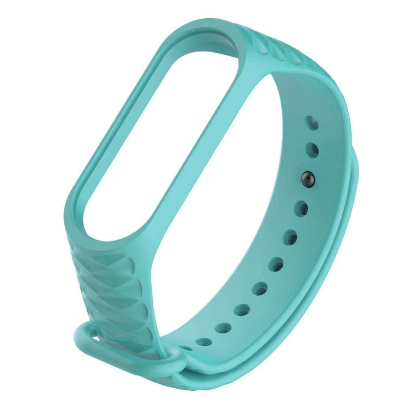 Ремешок Rhomb для Xiaomi Mi Band 3/4 – Бирюзовый. Фото 2 из 6