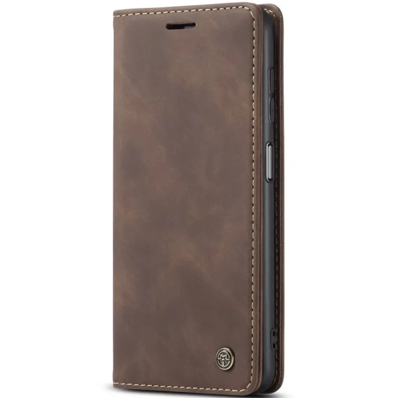 Шкіряний чохол-книжка CaseMe Velvet Nubuck для Samsung Galaxy A25 5G – Coffee. Фото 1 з 5