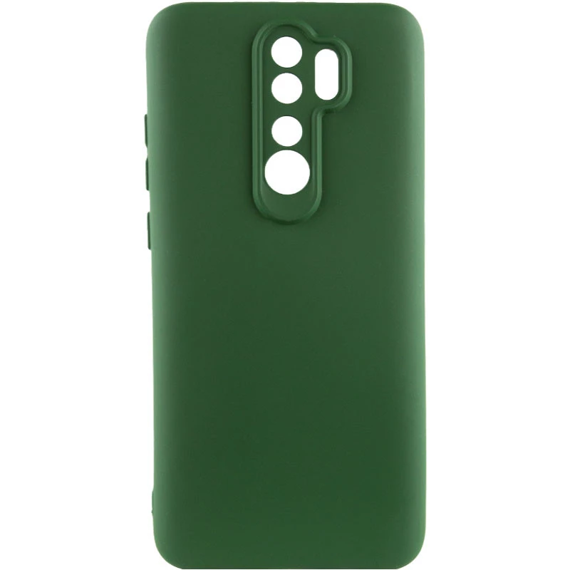 Кольоровий силіконовий чохол GETMAN із закритою камерою для Xiaomi Redmi 9 – Зелений / Dark green. Фото 1 з 4