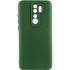 Кольоровий силіконовий чохол GETMAN із закритою камерою для Xiaomi Redmi 9 – Зелений / Dark green. Фото 1 з 4
