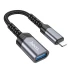 Перехідник Hoco UA24 Lightning male to USB female 2.0 – Metal gray. Фото 1 з 6