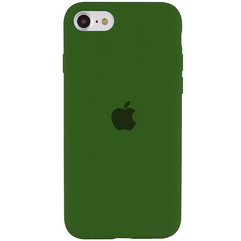 

Чохол Silicone Case з закритим низом на Apple iPhone SE (2020) (Зелений / Army green)