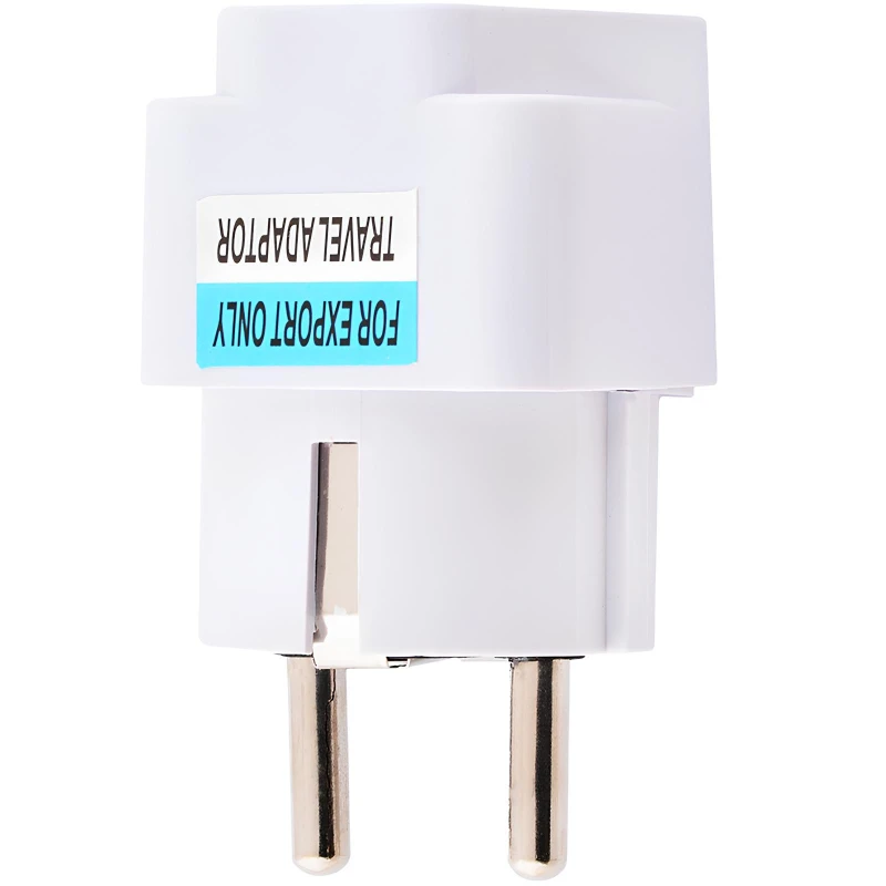 Універсальний перехідник UK/US на європейську розетку EU – Білий. Фото 4 з 4