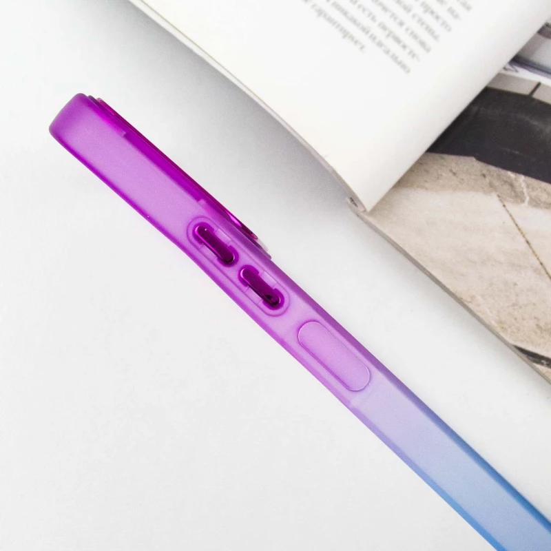 Силіконовий чохол фреш на Xiaomi Redmi 12 – Синій / Фіолетовий. Фото 7 з 9