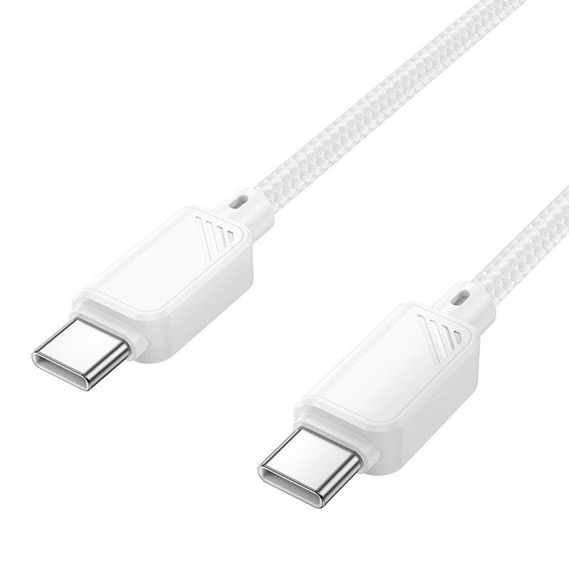 Дата кабель Hoco X113 Beneficio Type-C to Type-C 60W (1m) – White. Фото 2 з 3