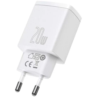 МЗП Baseus Compact Quick Charger 20W QC+ PD (Type-C + 1USB) фото 1 з 3