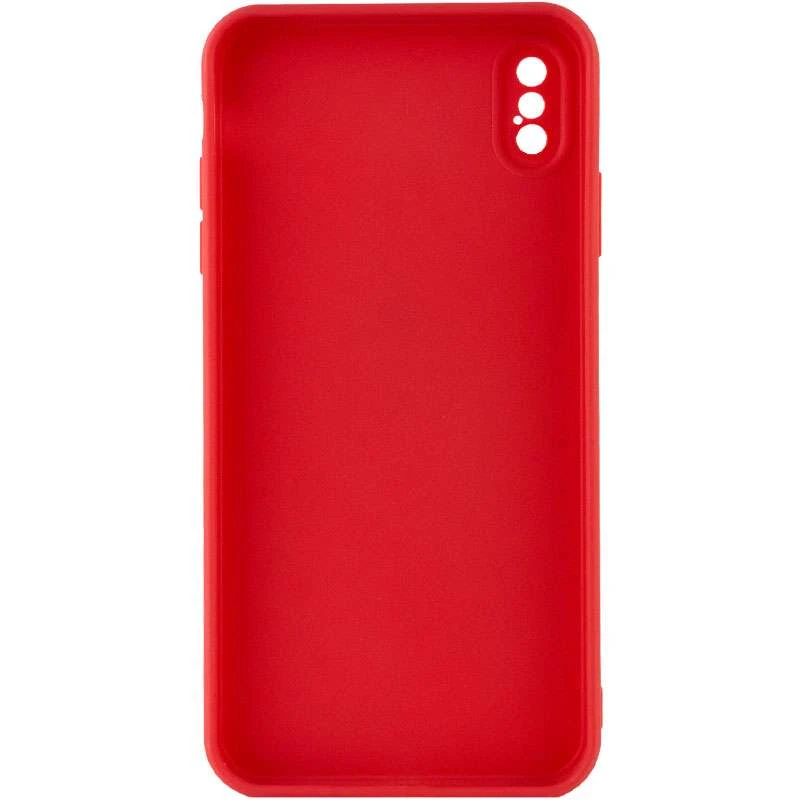 Кольоровий силіконовий чохол із захистом камери на Apple iPhone XS Max (6.5") – Червоний / Camellia. Фото 2 з 4