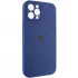 Чехол Silicone Case с защитой камеры для Apple iPhone 12 Pro (6.1") – Синий / Deep navy. Фото 3 из 7