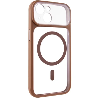 Чехол TPU+PC GETMAN Moon Clear with MagSafe для Apple iPhone 13 (6.1") фото 1 из 6