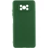 Чохол Silicone Case Lakshmi Plus з закритою камерою на Xiaomi Poco X3 NFC / Poco X3 Pro – Зелений / Dark green. Фото 1 з 4