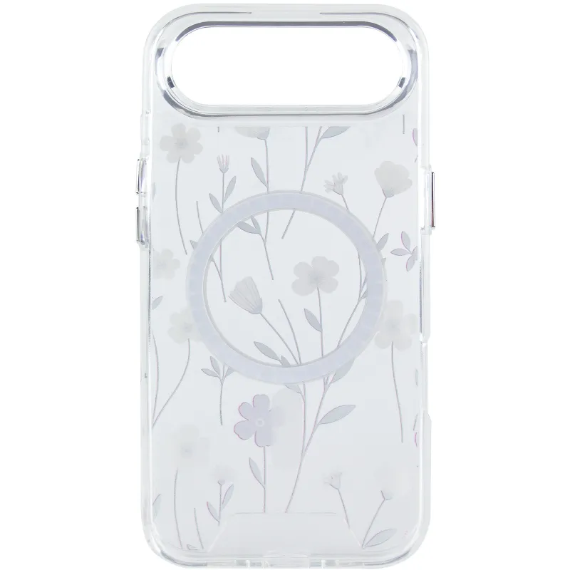 TPU+PC чохол Clear Garden with MagSafe для Apple iPhone 17 Air (6.5") – Cherry Petal. Фото 4 з 6