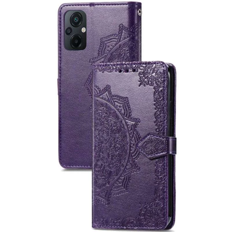 Шкіряний чохол-книжка Art Case з візитницею для Xiaomi Poco M5 – Фіолетовий. Фото 1 з 3