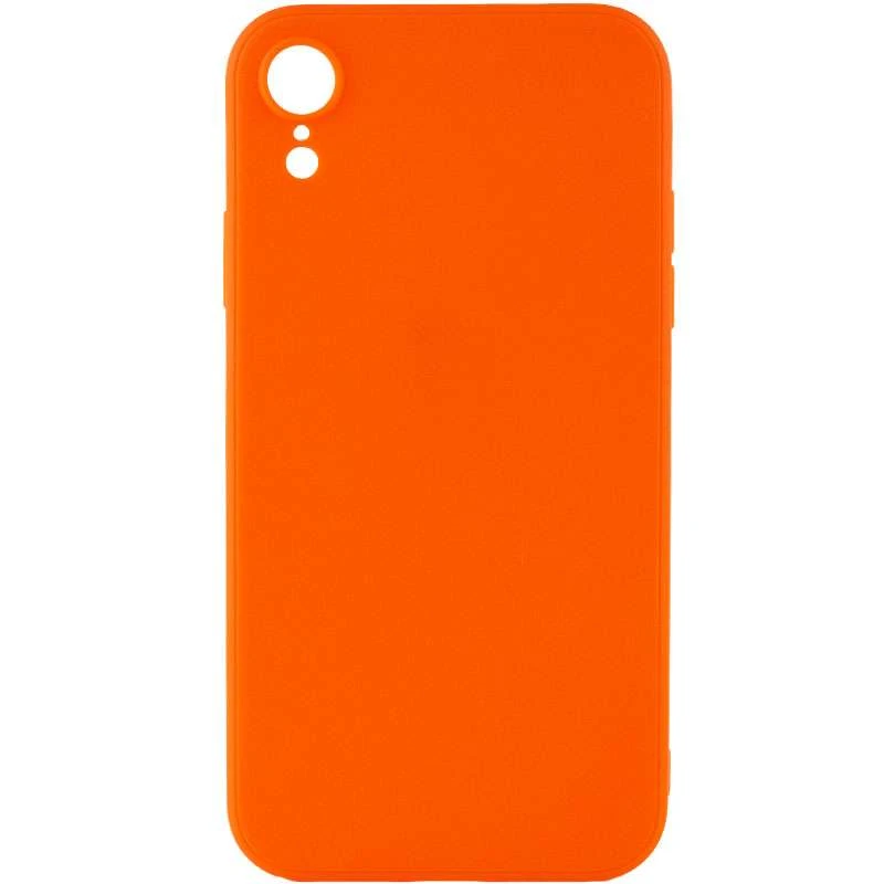 

Цветной силиконовый чехол с защитой камеры для Apple iPhone XR (6.1") (Оранжевый / Orange), Помаранчевий / orange