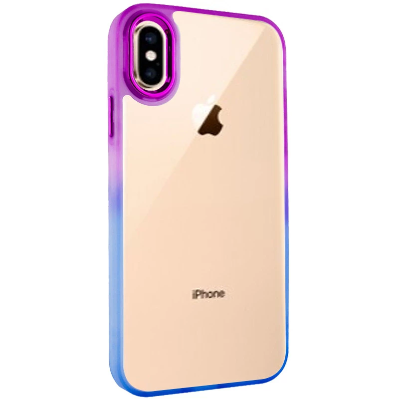 Силіконовий чохол фреш на Apple iPhone XS Max (6.5") – Синій / Фіолетовий. Фото 2 з 5
