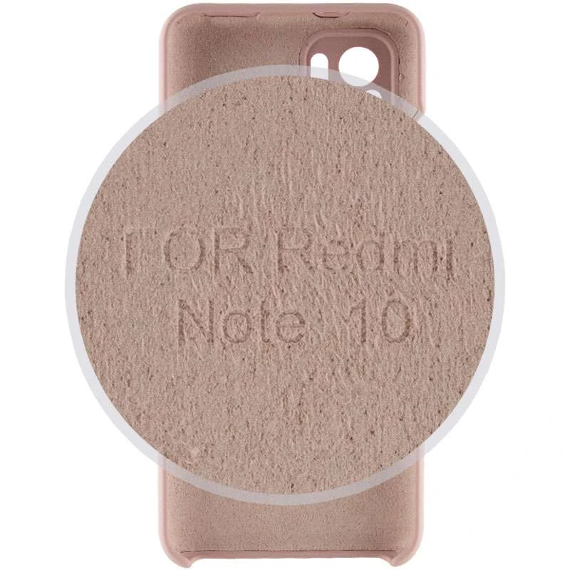 Чохол Silicone Case Premium з закритим низом та захистом камери на Xiaomi Redmi Note 10 / Note 10s – Рожевий / Pink Sand. Фото 3 з 4