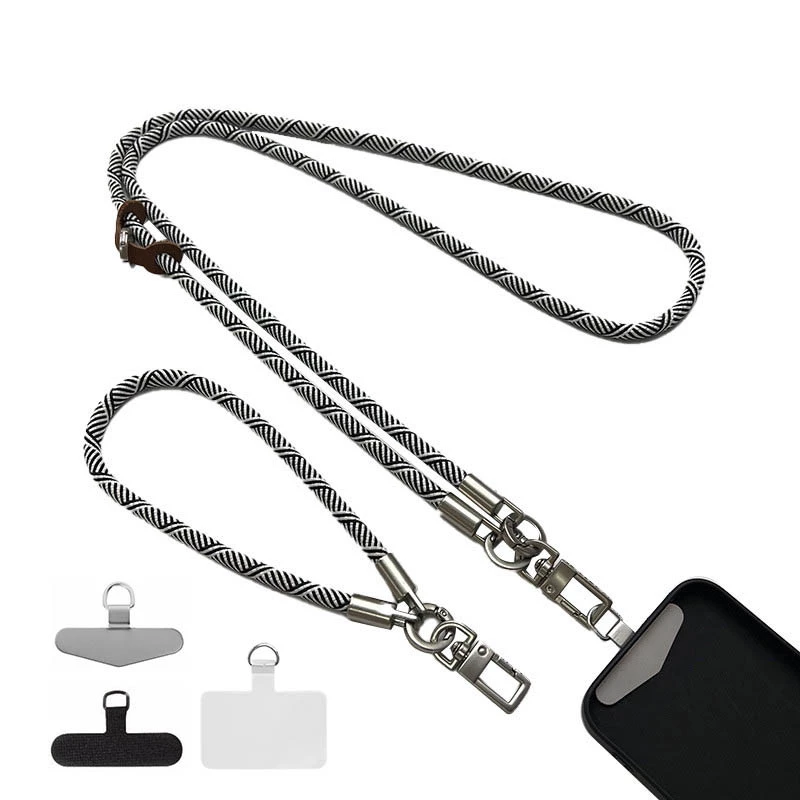 Набір шнурків 120см + 35см – Black / White Pattern. Фото 1 з 3