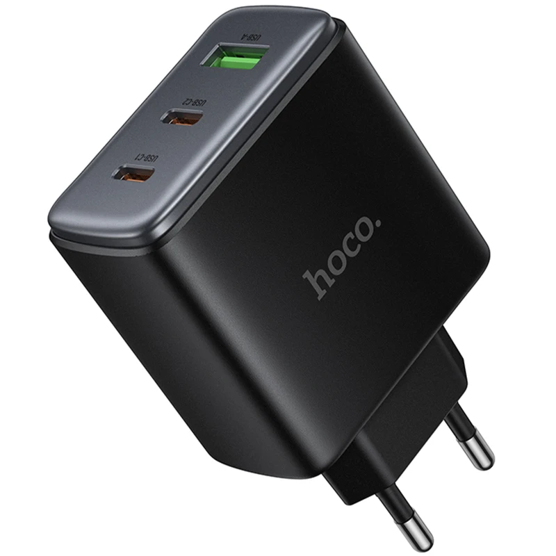 МЗП Hoco C160A Upgrade PD65W+QC3.0 (1USB-A/2C) – Black. Фото 5 з 6