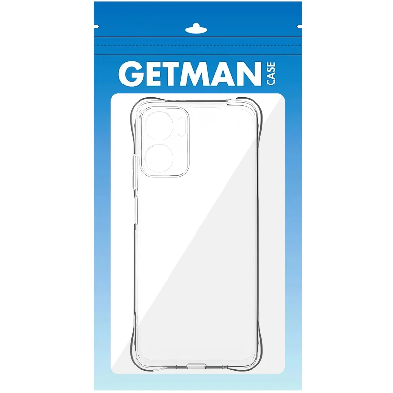 Ультратонкий силіконовий чохол GETMAN з критими бортами та камерою для Motorola Moto G05 – Безбарвний (прозорий). Фото 3 з 5