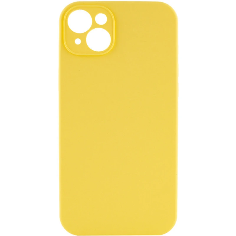 Чохол з захистом камери Silicone Case для Apple iPhone 15 (6.1") – Жовтий / Yellow. Фото 1 з 7