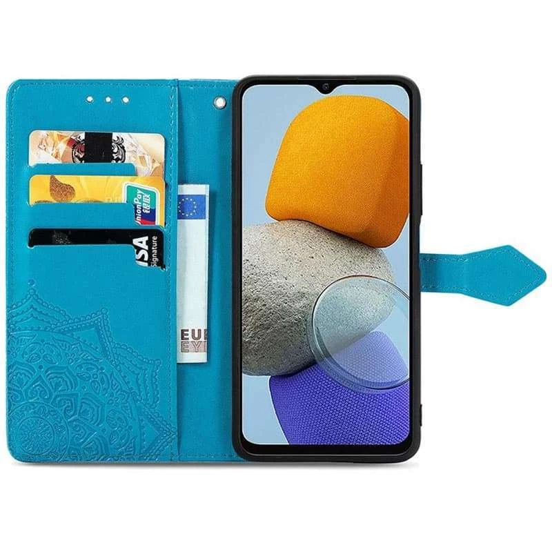 Шкіряний чохол-книжка Art Case з візитницею для Samsung Galaxy A24 4G – Синій. Фото 3 з 4