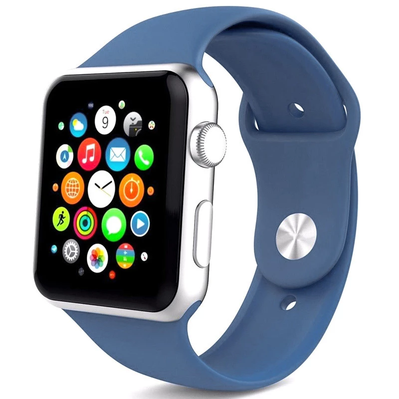 

Силиконовый ремешок для Apple watch 42mm/44mm/45mm/49mm (Темно-синий / Midnight blue), Темно-синій / midnight blue