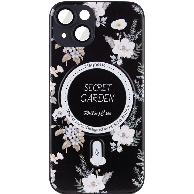 

TPU+PC чехол Secret Garden с MagSafe для Apple iPhone 15 (6.1") (Black)