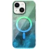 Силіконовий чохол Shiny Mountain (MagFit) для Apple iPhone 15 (6.1") – Green / Blue. Фото 1 з 2